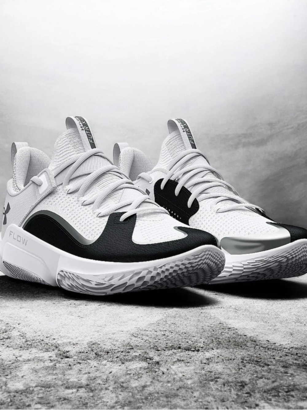 Under Armour UA Flow FUTR X 4 'White Black 3027639 100 Men's Sz 10.5